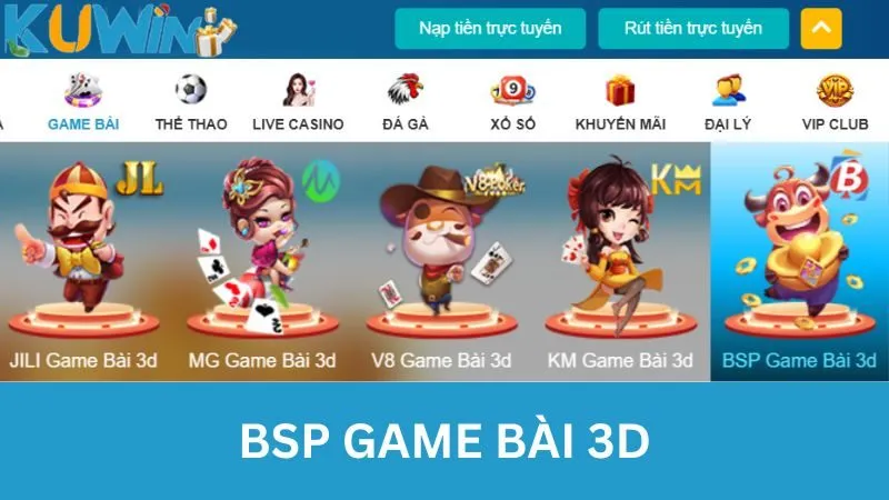 Sảnh BSP Game Bài 3D trên Kuwin: Thế giới game bài sôi động