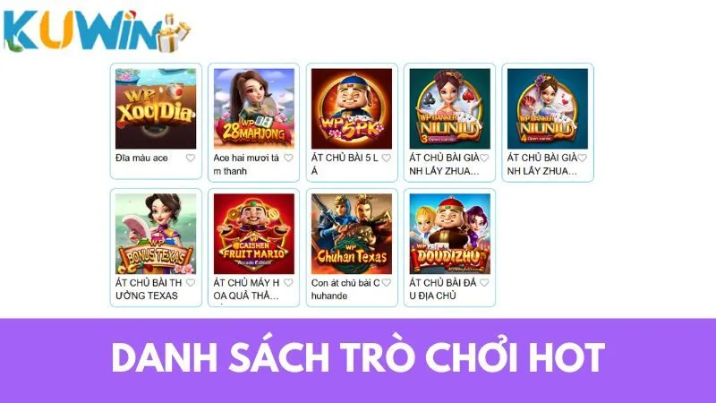 Các trò chơi nổi bật trong sảnh MG Game Bài 3D