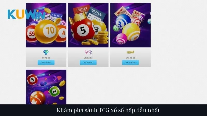 Khám phá sảnh TCG xổ số hấp dẫn nhất